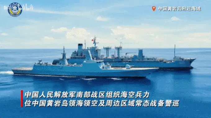 黄岩岛大规模实战演练官宣 教练-10登场执行任务应对菲方低速机挑战