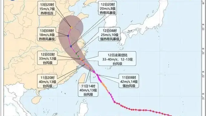 “巴威”登陆地点有变