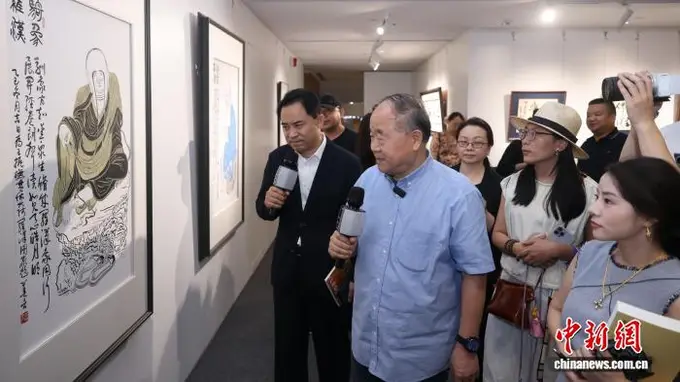 莫言王振七年壮游结晶 十八罗汉诗画特展诠释乐观