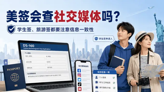 美签会查社交媒体吗？学生签和旅游签都要注意