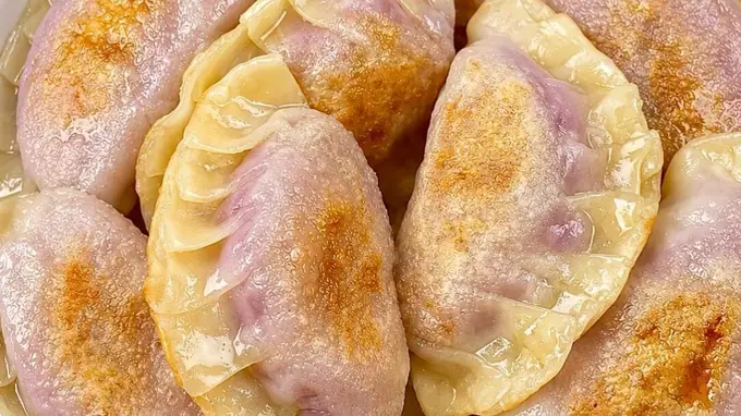 芋泥饺子饼:酥脆外皮软糯内馅的低卡美味