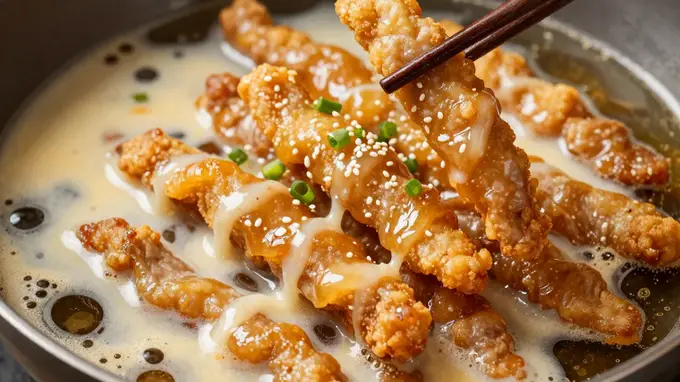软炸里脊不返潮的秘密:大厨亲传二比一调粉法