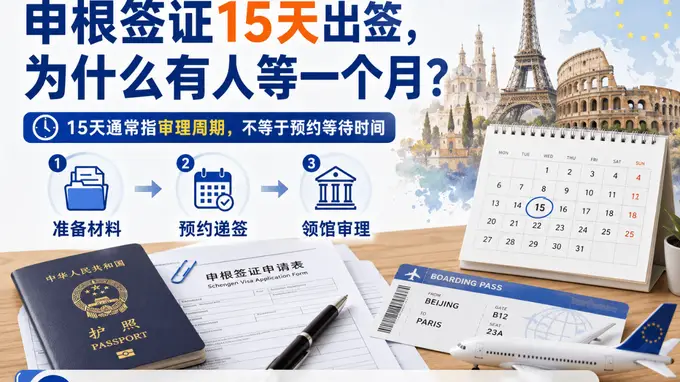 2026申根签证预约：15天出签为何等一个月