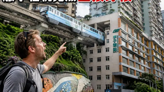 德国游客吐槽重庆山路绕，李子坝轻轨穿楼令他折服