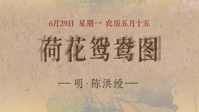 图知道｜《荷花鸳鸯图》：荷风送香 鸳鸯双栖