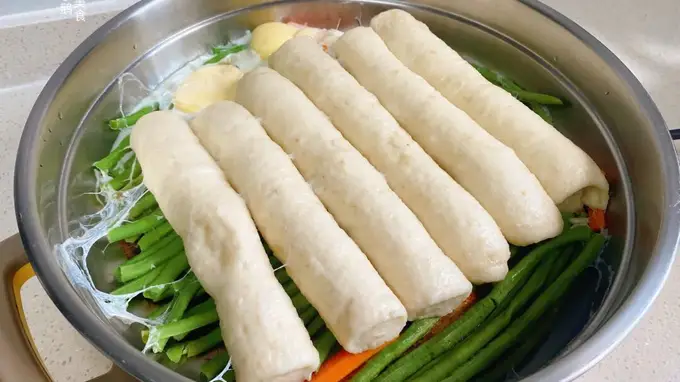 燕麦小饼搭配焖豆角豆浆 无油低脂健脾胃超松软