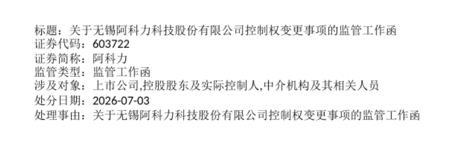 603722易主复牌！上交所火速发函