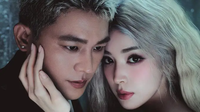 古力娜扎金发造型搭档欧豪 双人时尚大片神秘吸睛