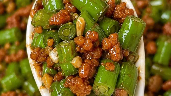 国民下饭菜肉末炒豆角 厨房小白必学制作门道