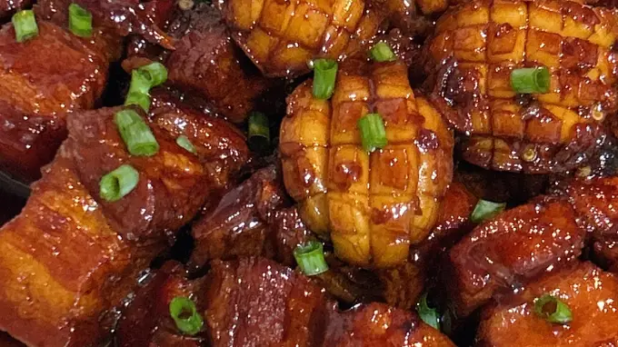 鲍鱼红烧肉制作全流程：琥珀糖色勾魂秘诀大公开