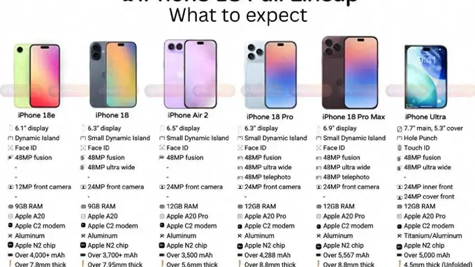 苹果机海战术全面来袭:6款iPhone新机曝光,覆盖万元旗舰到四千元中端