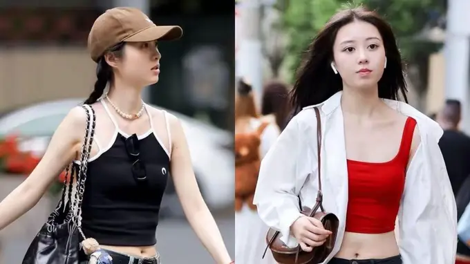 被上海街拍惊艳了!满街都是“露脐衫和拖地裤”,却个个洋气好看