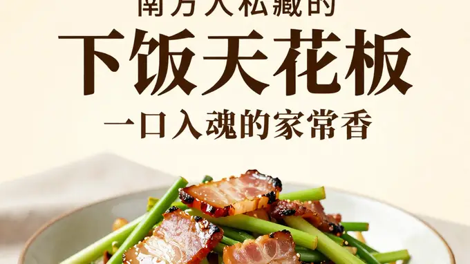 南方人私藏的 “下饭天花板”!腊肉炒蒜苗,一口入魂的家常香