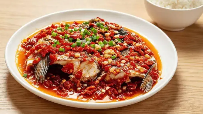 伏天开胃解馋神菜！家常剁椒鱼头这样做 香辣入味超下饭