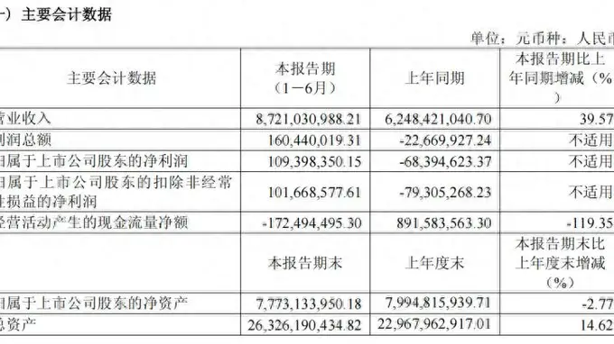 容百科技上半年扭亏为盈 卖得好钱却变少了