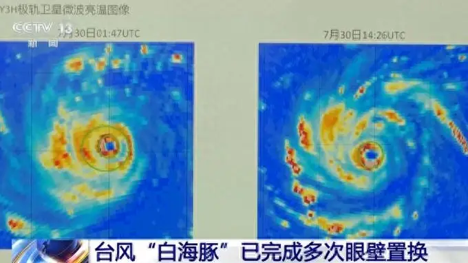 台风上演“双眼皮”操作 超强台风眼壁置换过程大揭秘