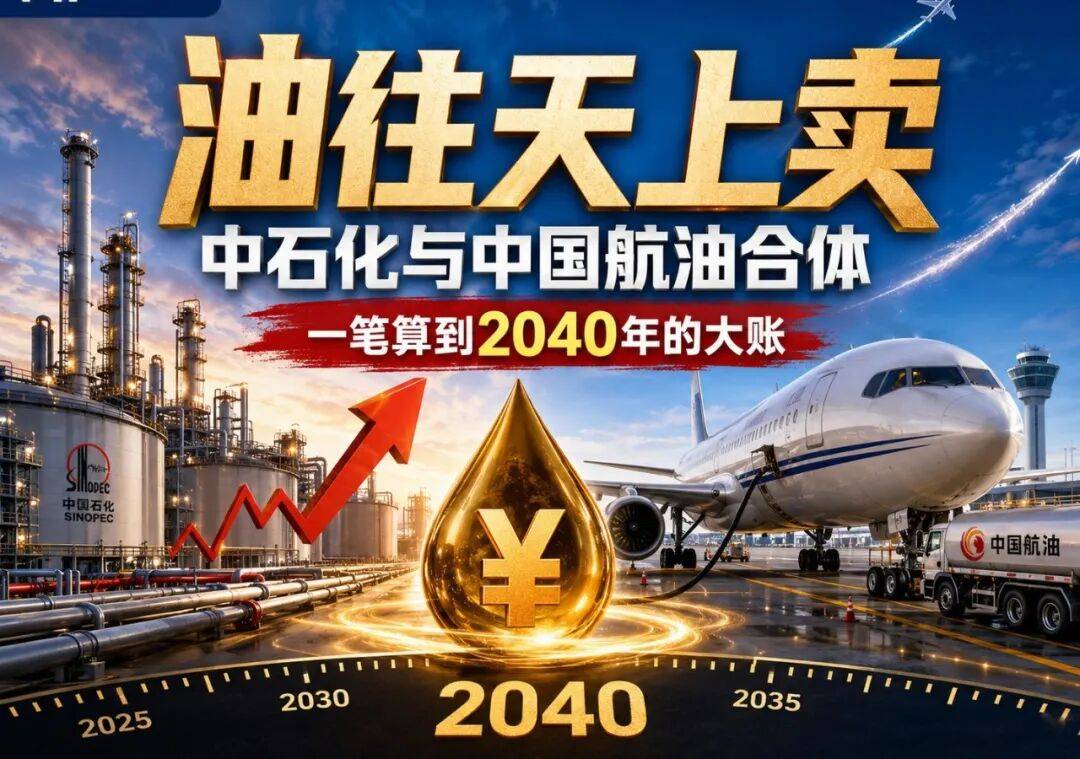 汽柴油见顶之后，油往天上卖：中石化与中国航油合体，一笔算到2040年的大账
