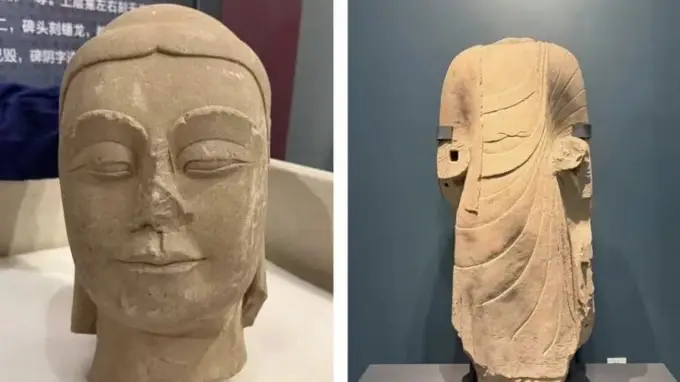 山西一村民耕地时发现1400年前佛首，经鉴定系北齐时期石造像