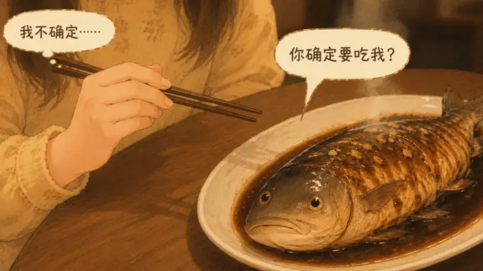 吃了一口西湖醋鱼,然后我怀疑味觉出了问题.