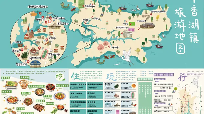 旅游大区·世界遗产奇观︱黎香湖镇全域旅游全景地图上线,四大精品线路同步推出